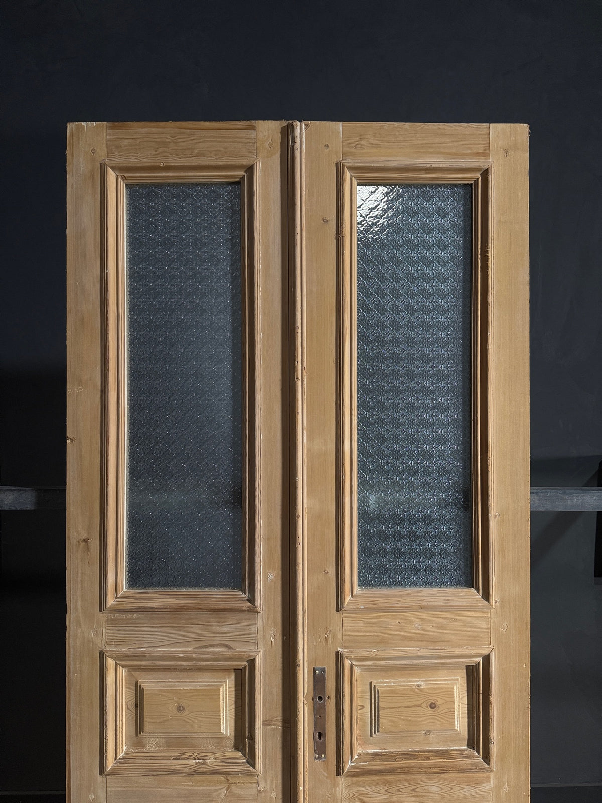 Antique Obscured Glass 1 Lite French Doors - 43x94.5 - N660