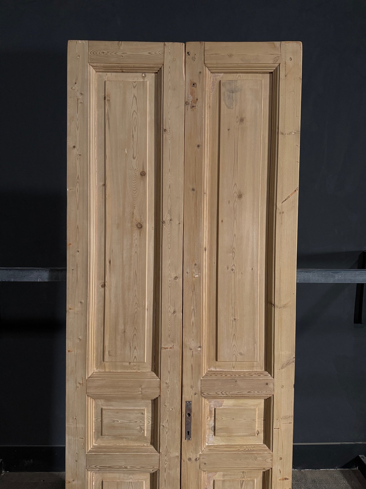 Antique 3 Panel Solid Double Doors - 36x94.5 - N570