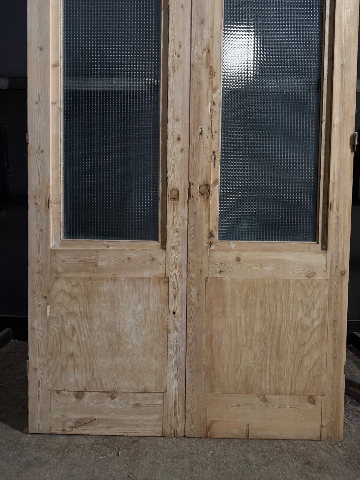 Antique Fluted 1 Lite French Doors - 52.25x93 - N712