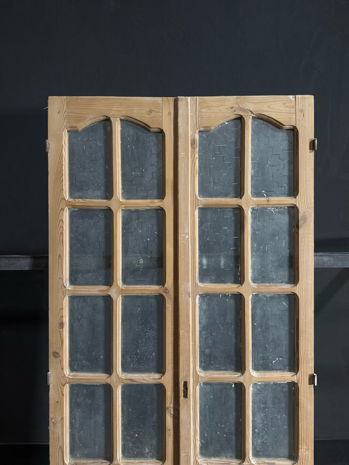 Antique Obscured Glass 8 Lite French Doors - 37x82.25 - N637