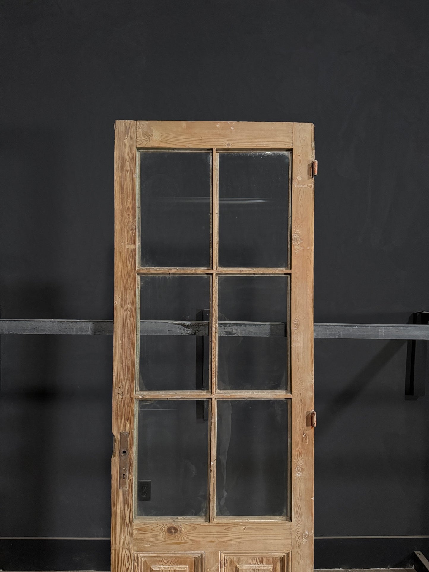 Antique Glass 6 Lite Single Door - 28.25x88.5 - N377