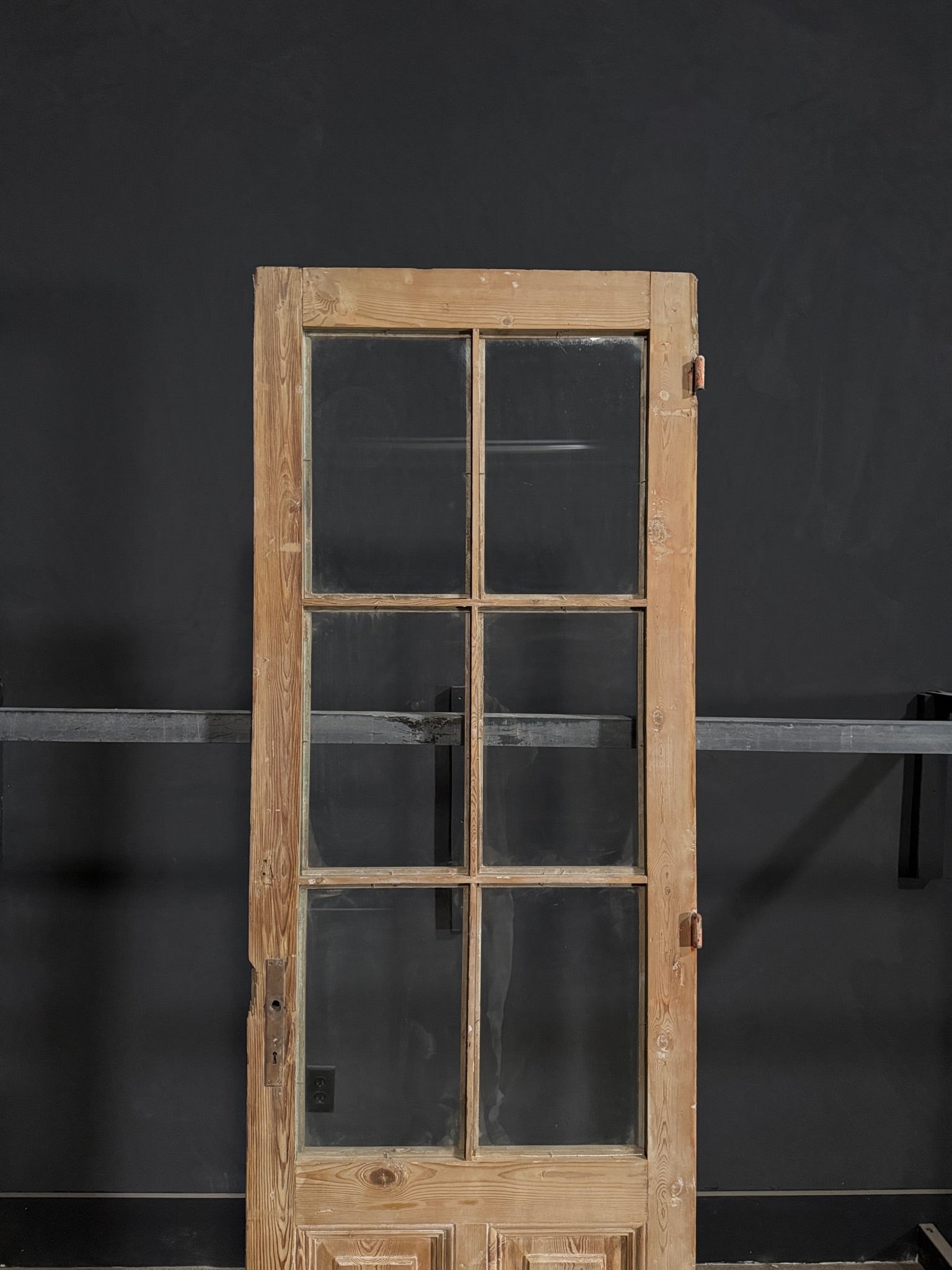 Antique Glass 6 Lite Single Door - 28.25x88.5 - N377