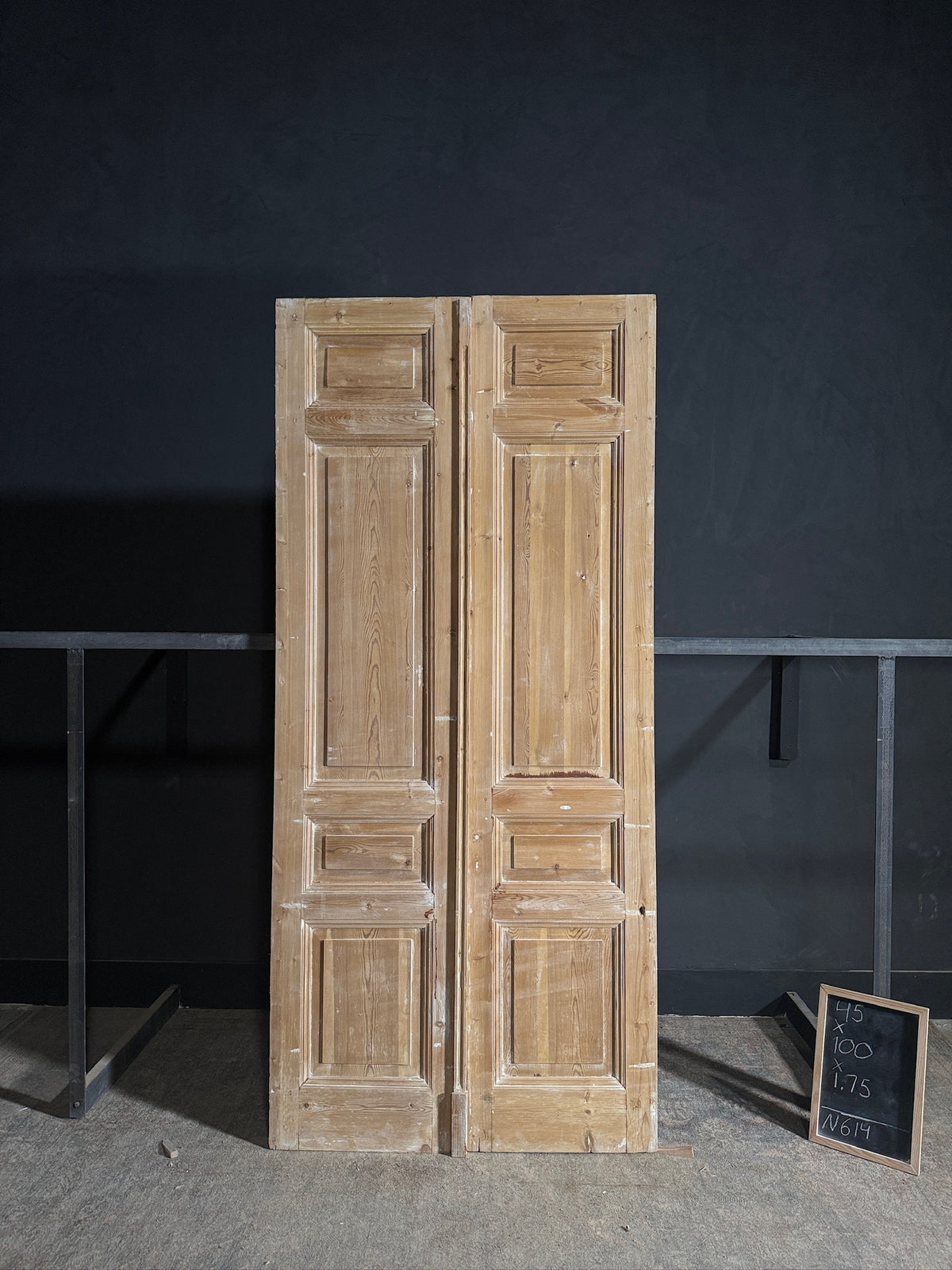 Antique 4 Panel Solid Double Doors - 45x100 - N614