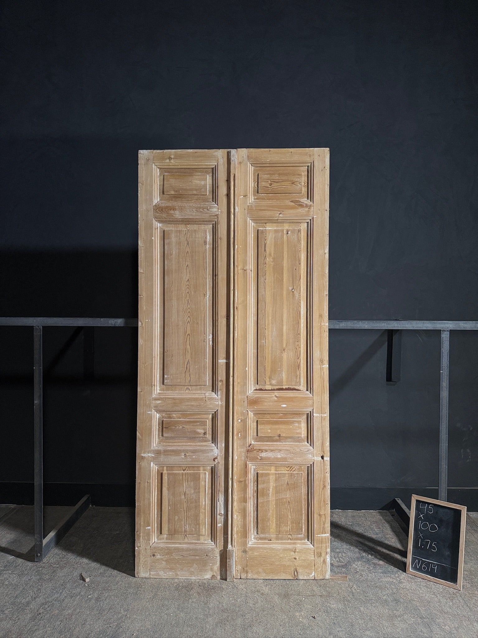 Antique 4 Panel Solid Double Doors - 45x100 - N614