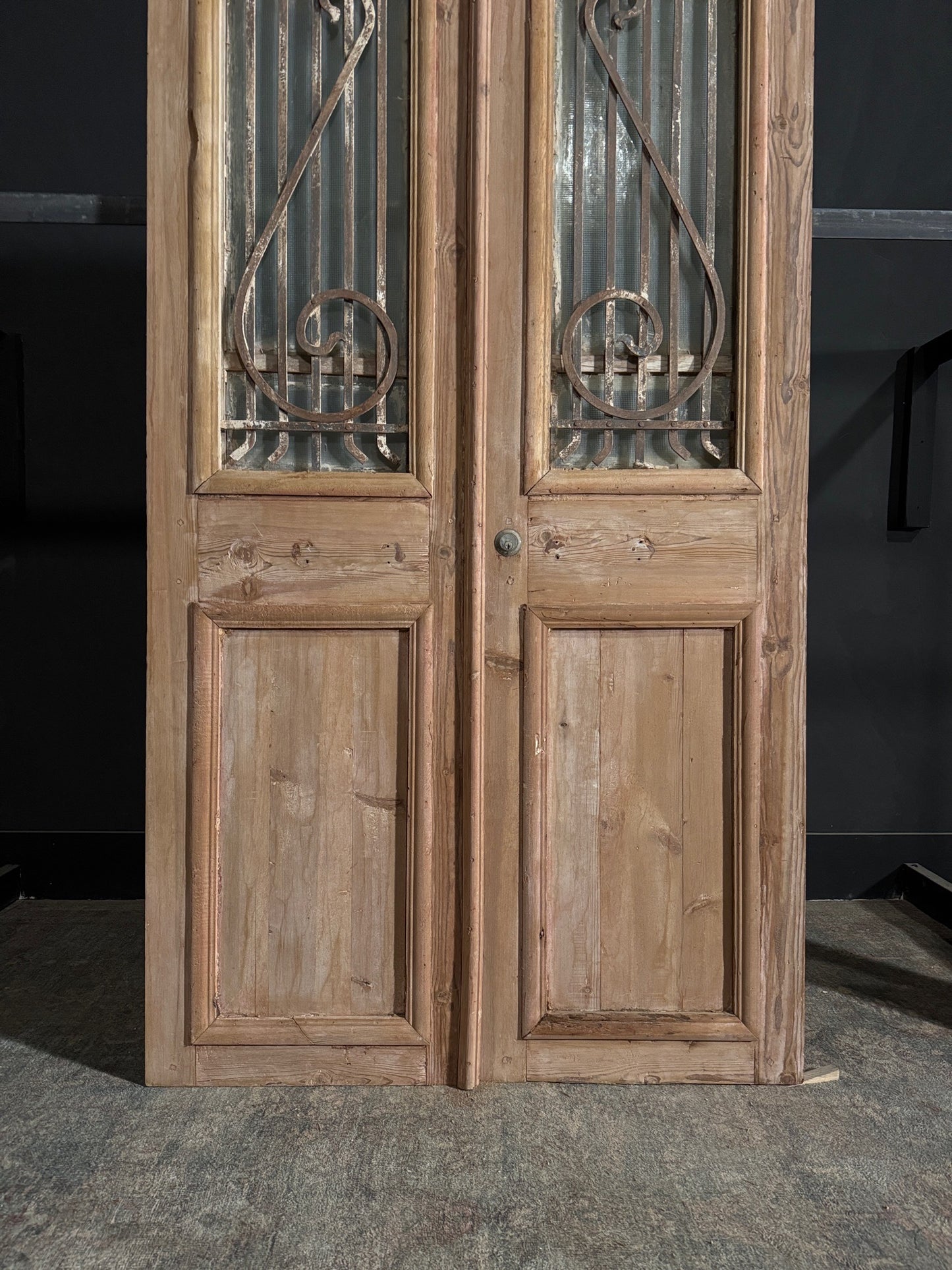 Antique Iron French Doors - 44x91 - N110