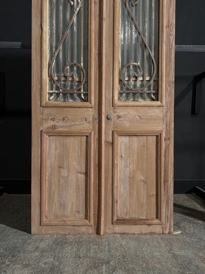 Antique Iron French Doors - 44x91 - N110