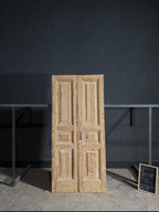 Antique 3 Panel Solid Double Doors - 37x80.5 - N636