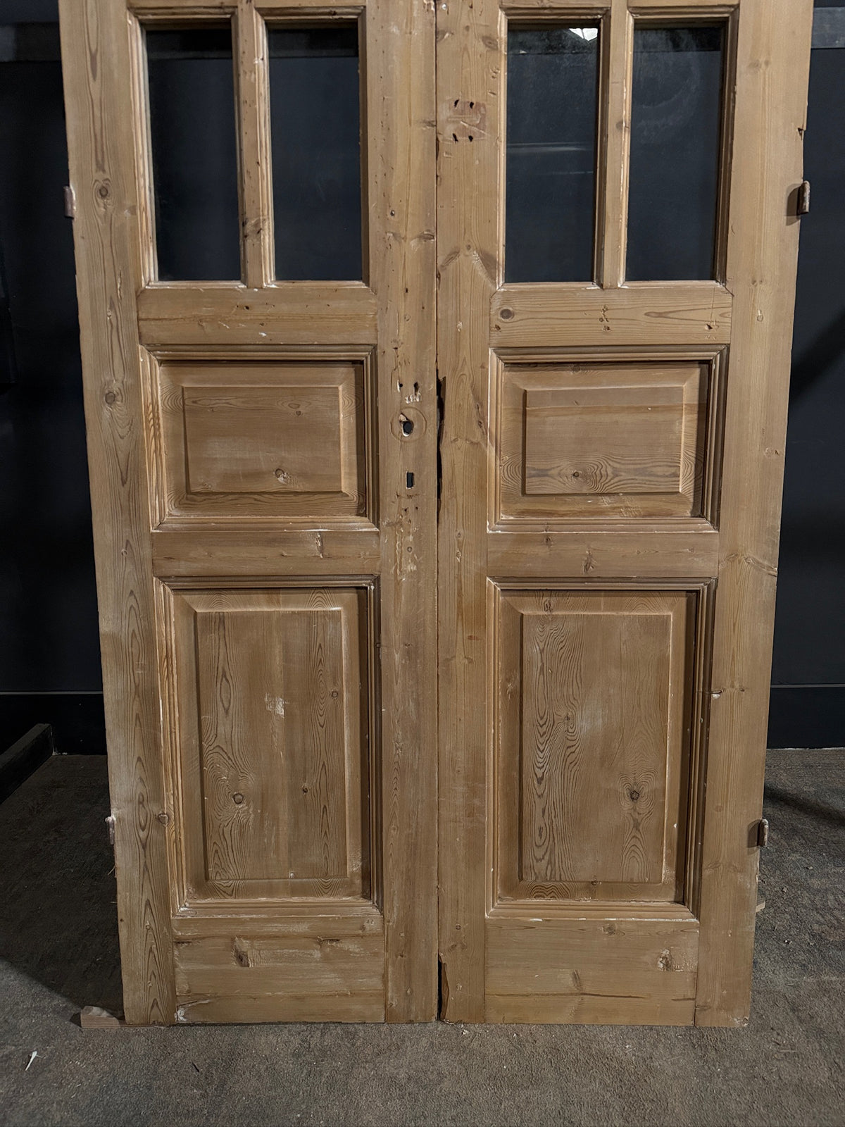 Antique Glass 6 Lite French Doors - 39.5x93.5 - N684