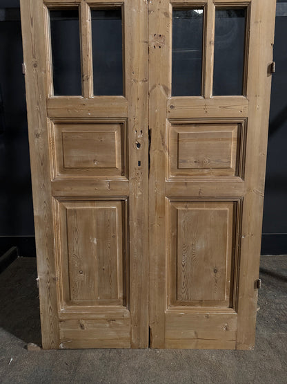 Antique Glass 6 Lite French Doors - 39.5x93.5 - N684