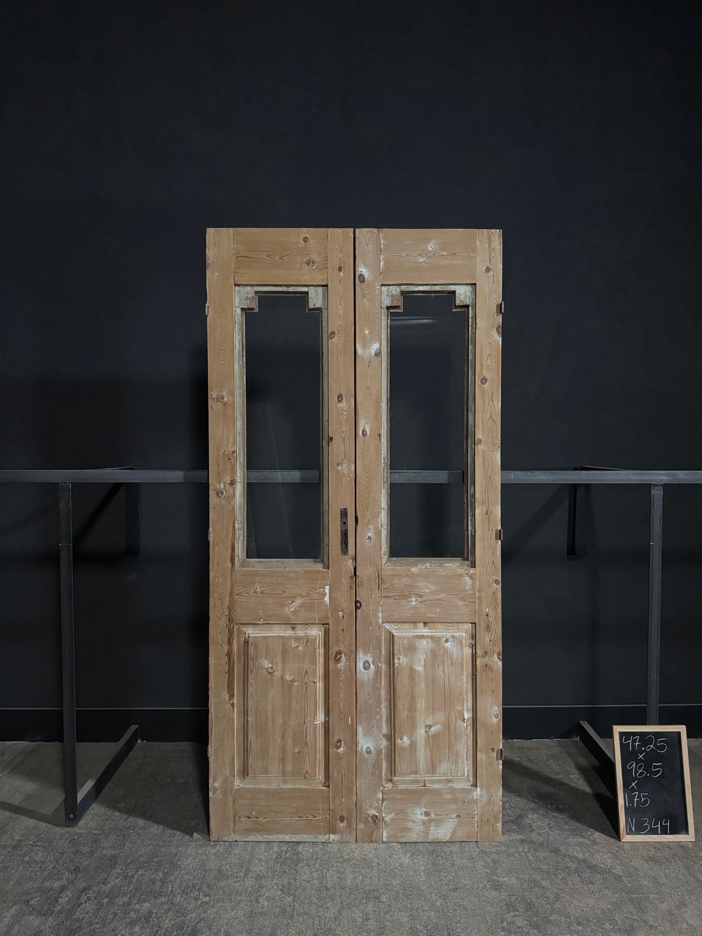 Antique Glass 1 Lite French Doors - 47.25x98.5 - N344