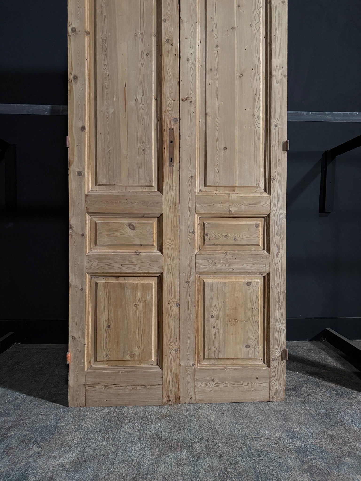 Antique 3 Panel Solid Double Doors - 43.5x100.5 - N92