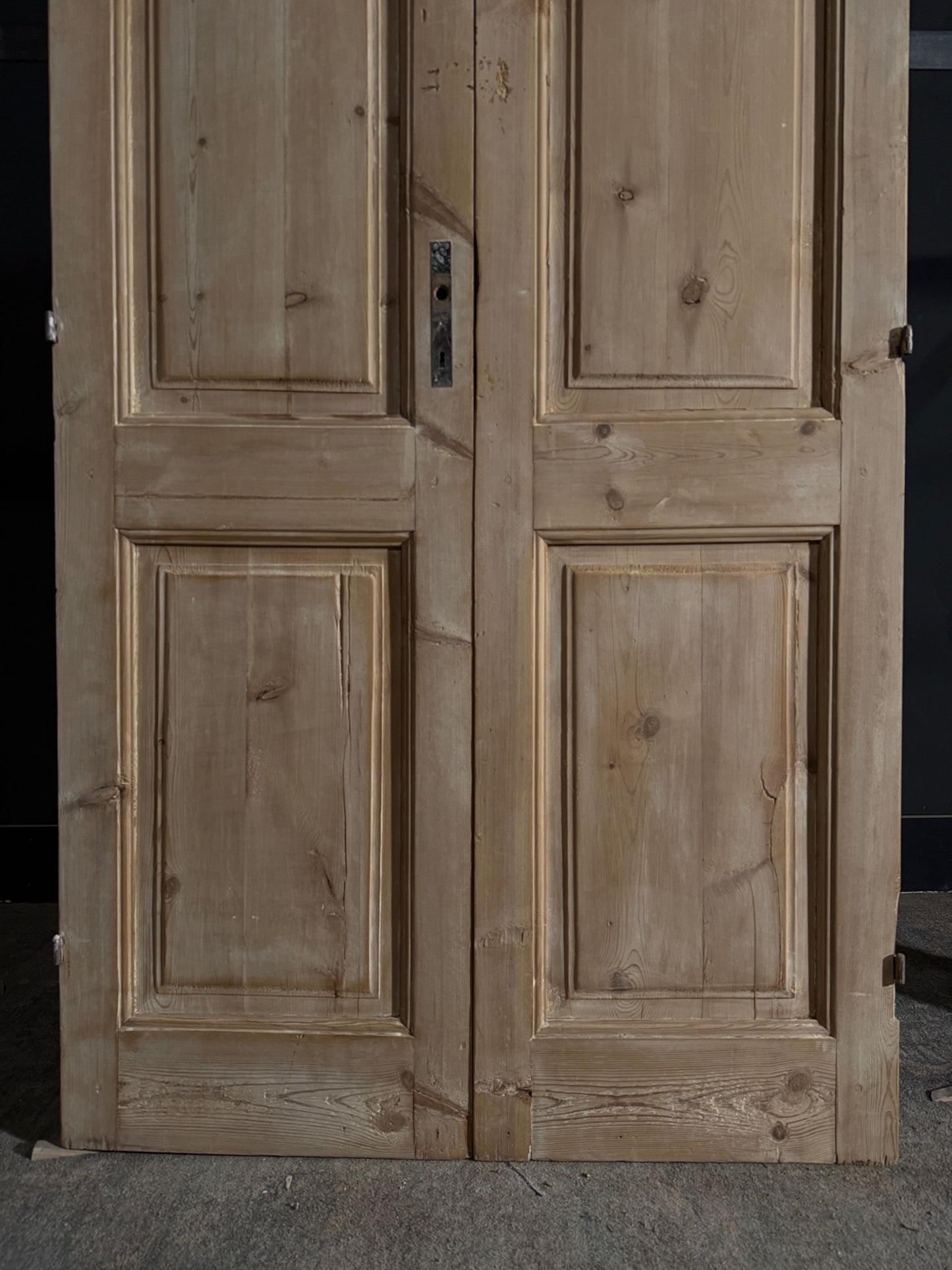 Antique 2 Panel Solid Double Doors - 43.5x84 - N529
