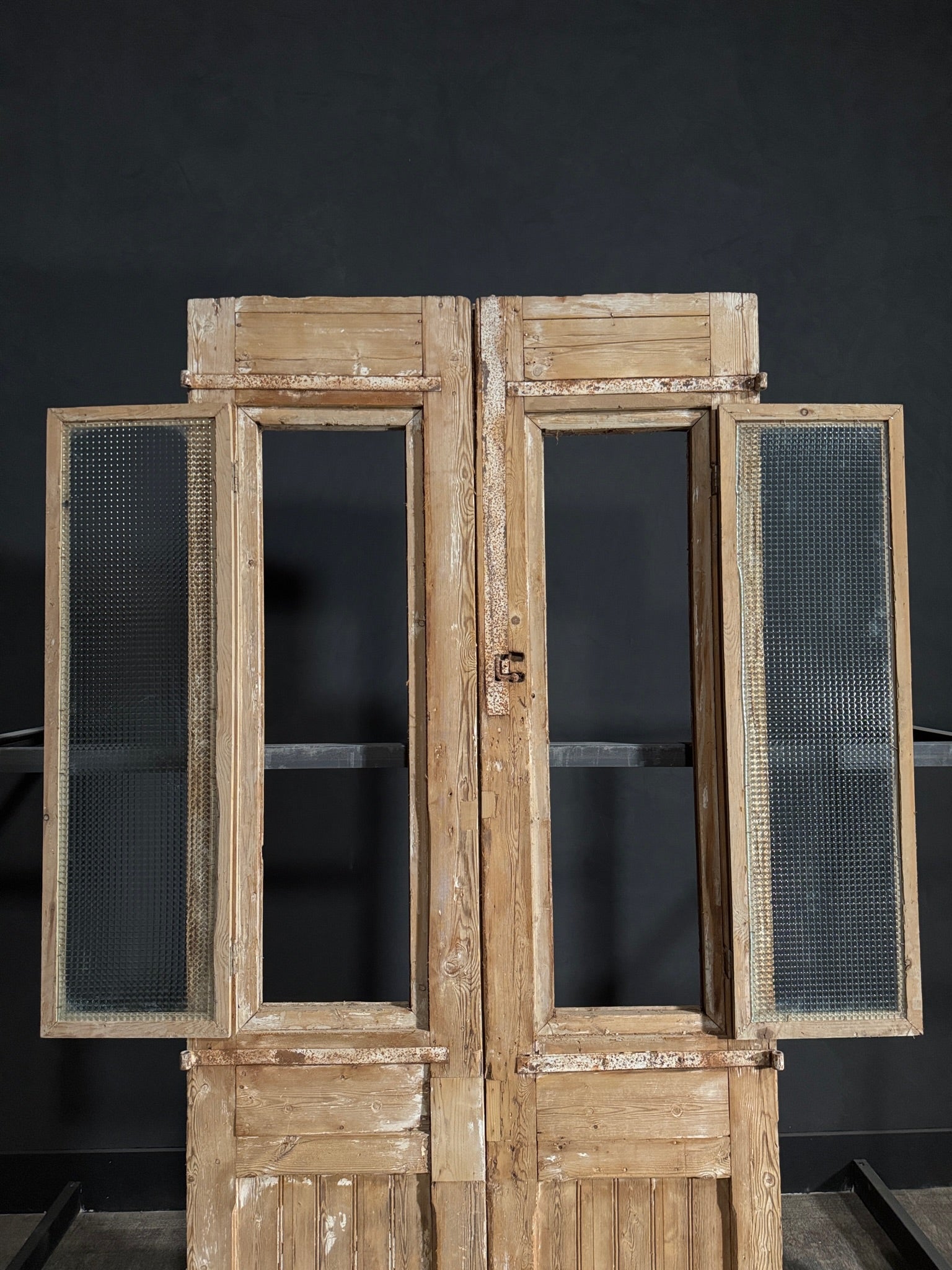 Antique Glass 1 Lite French Doors - 48.75x99 - N64
