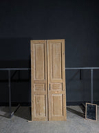 Antique 3 Panel Solid Double Doors - 39.75x92.5 - N565