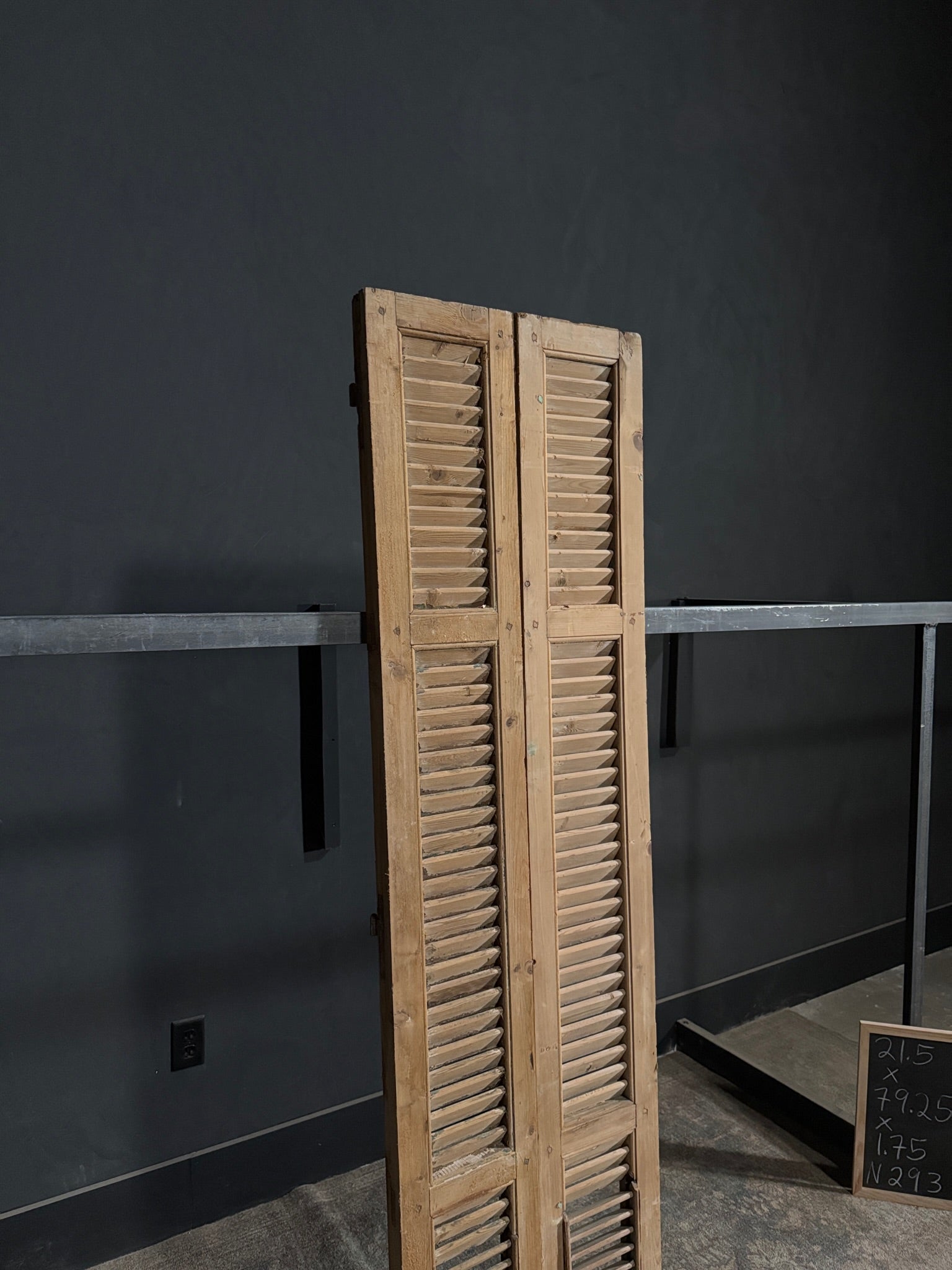 Antique Louvered Double Doors - 21.5x79.25 - N293