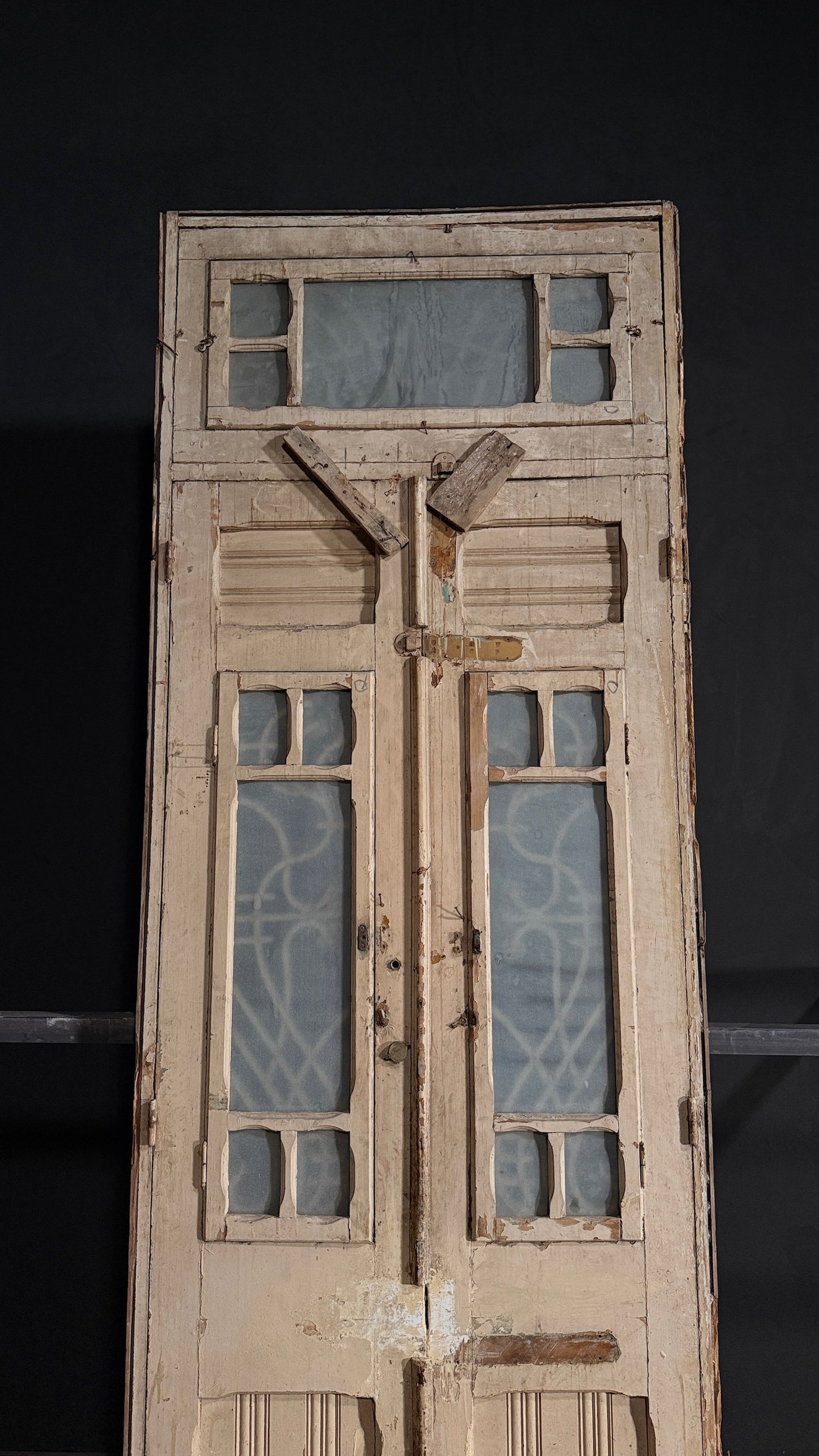 Antique Iron French Doors - 39.75x126 - N136