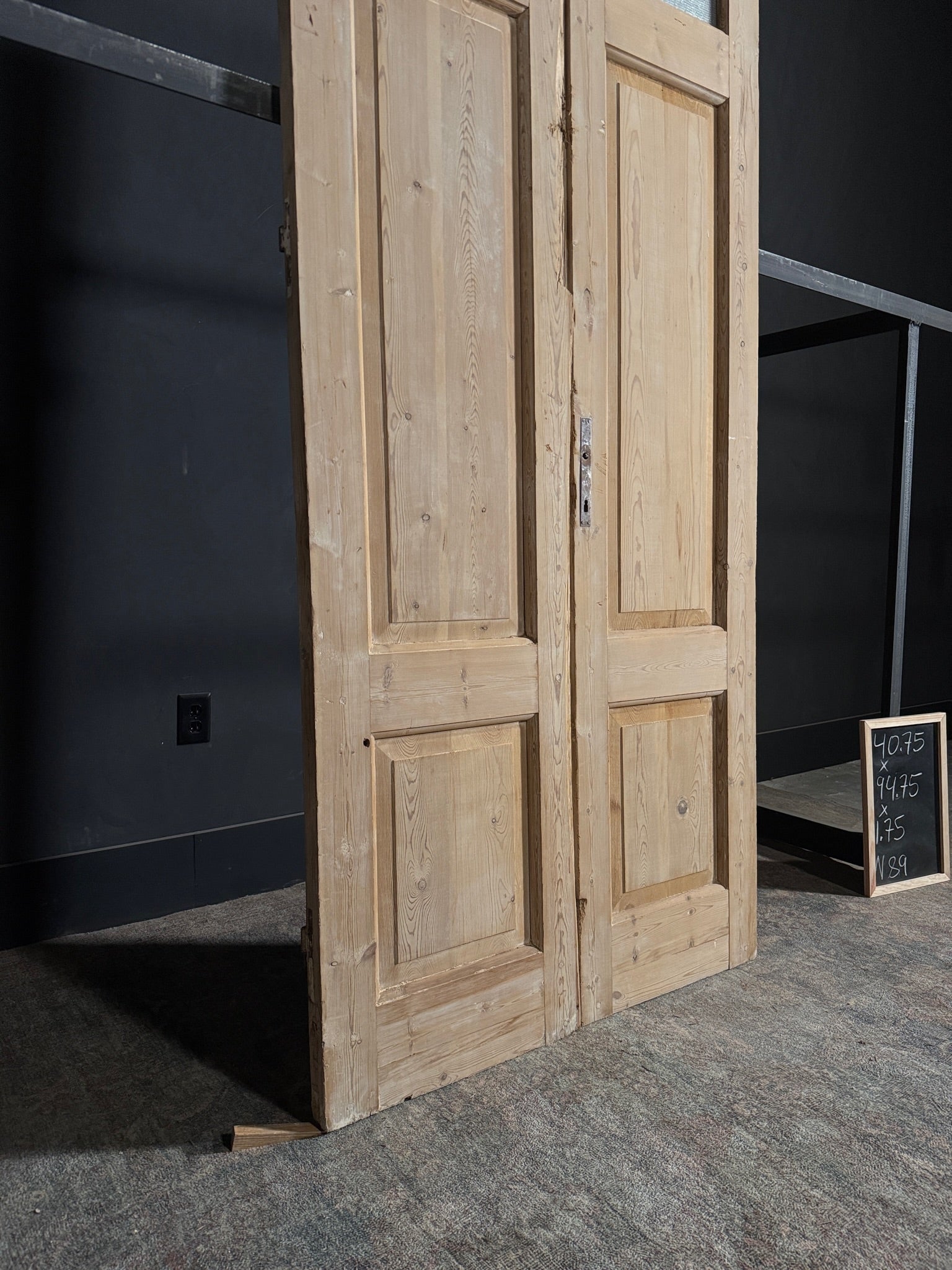 Antique Obscured Glass 1 Lite French Doors - 40.75x94.75 - N89