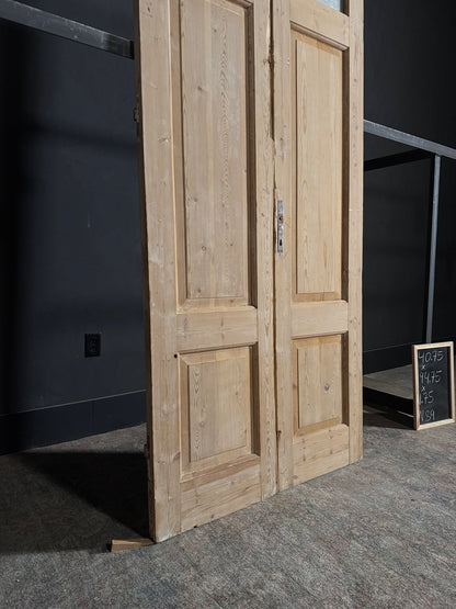 Antique Obscured Glass 1 Lite French Doors - 40.75x94.75 - N89