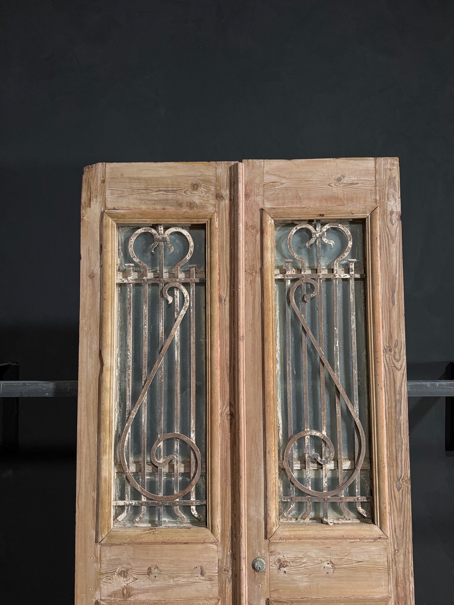Antique Iron French Doors - 44x91 - N110