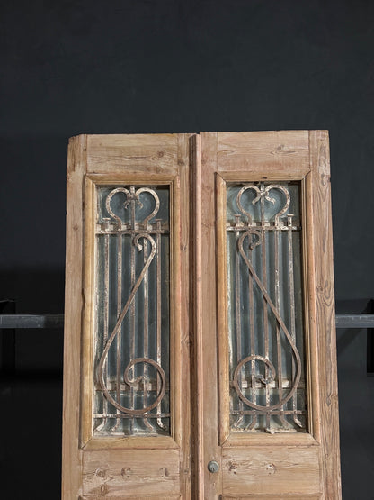 Antique Iron French Doors - 44x91 - N110