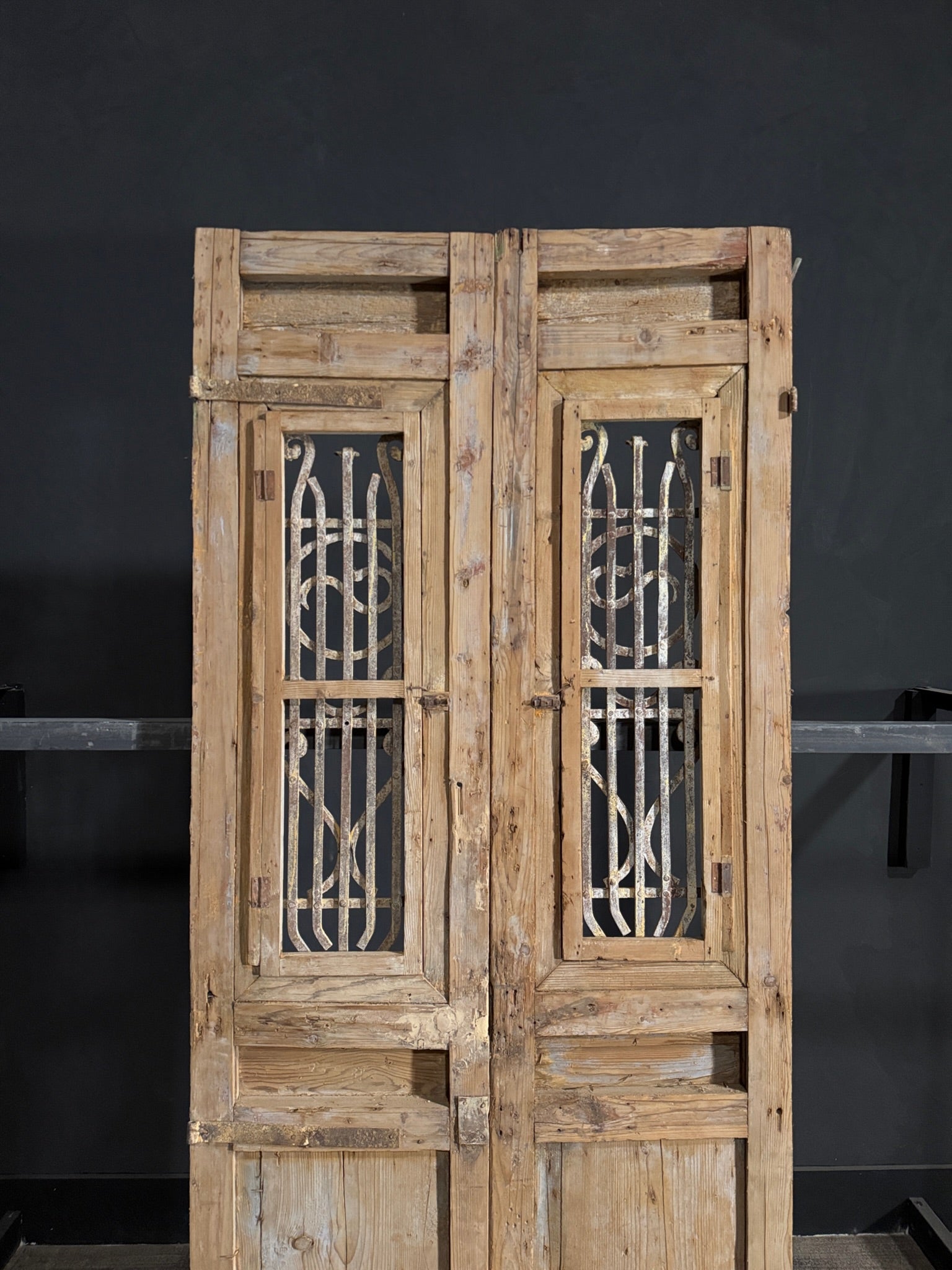 Antique Iron French Doors - 40x93 - N83