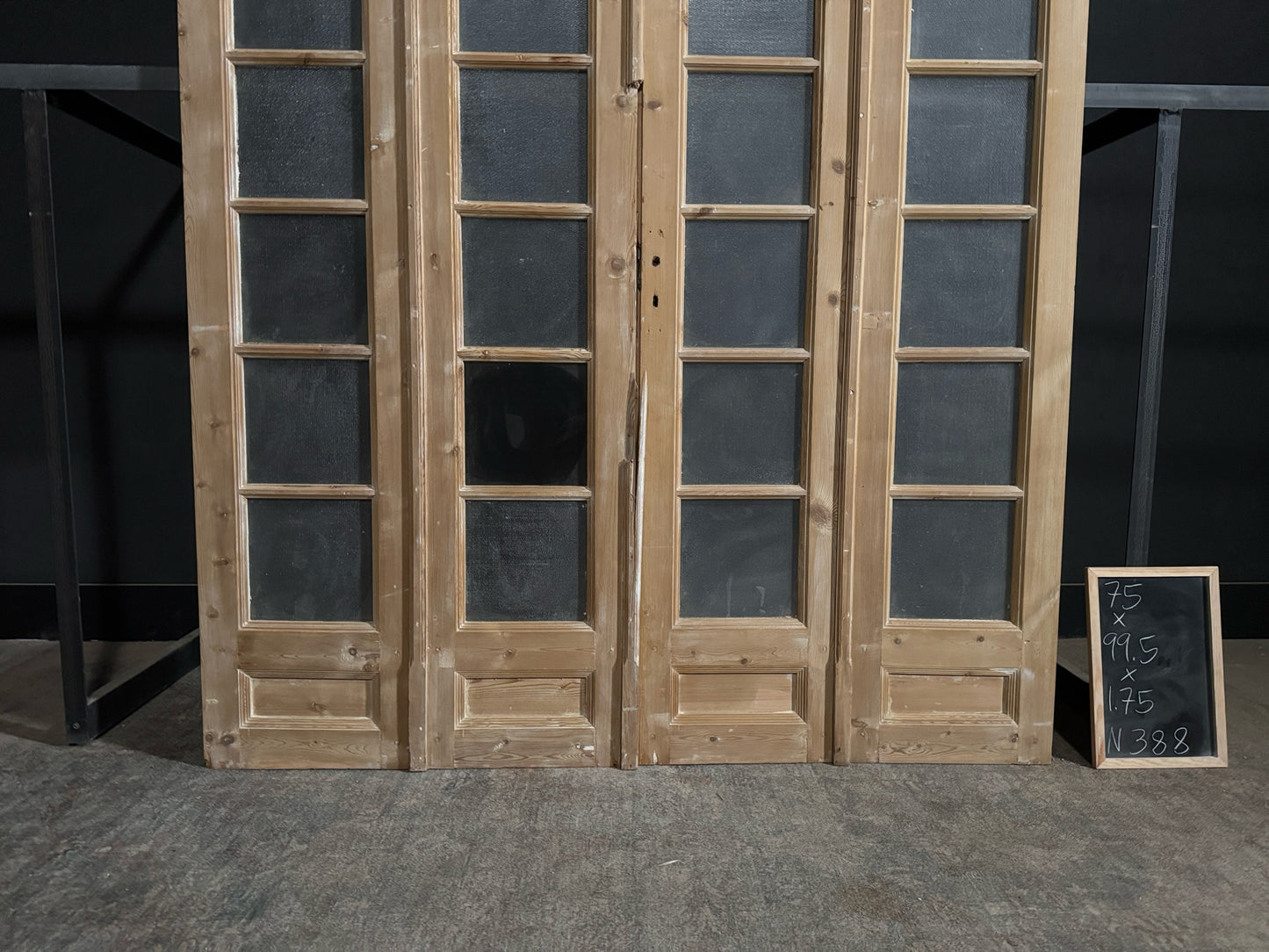 Antique Obscured Glass 8 Lite Bi-Fold Doors - 75x99.5 - N388