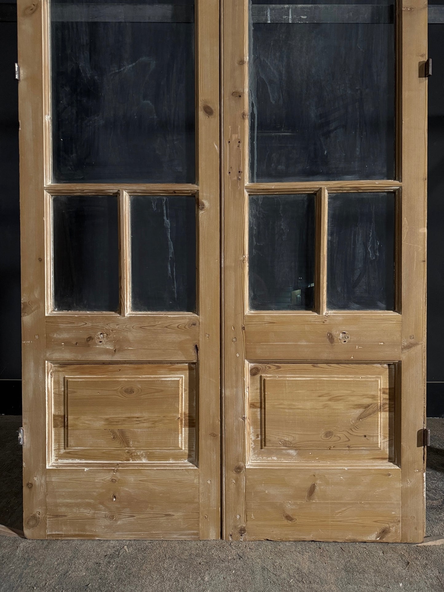 Antique Glass 5 Lite French Doors - 44x96 - N552