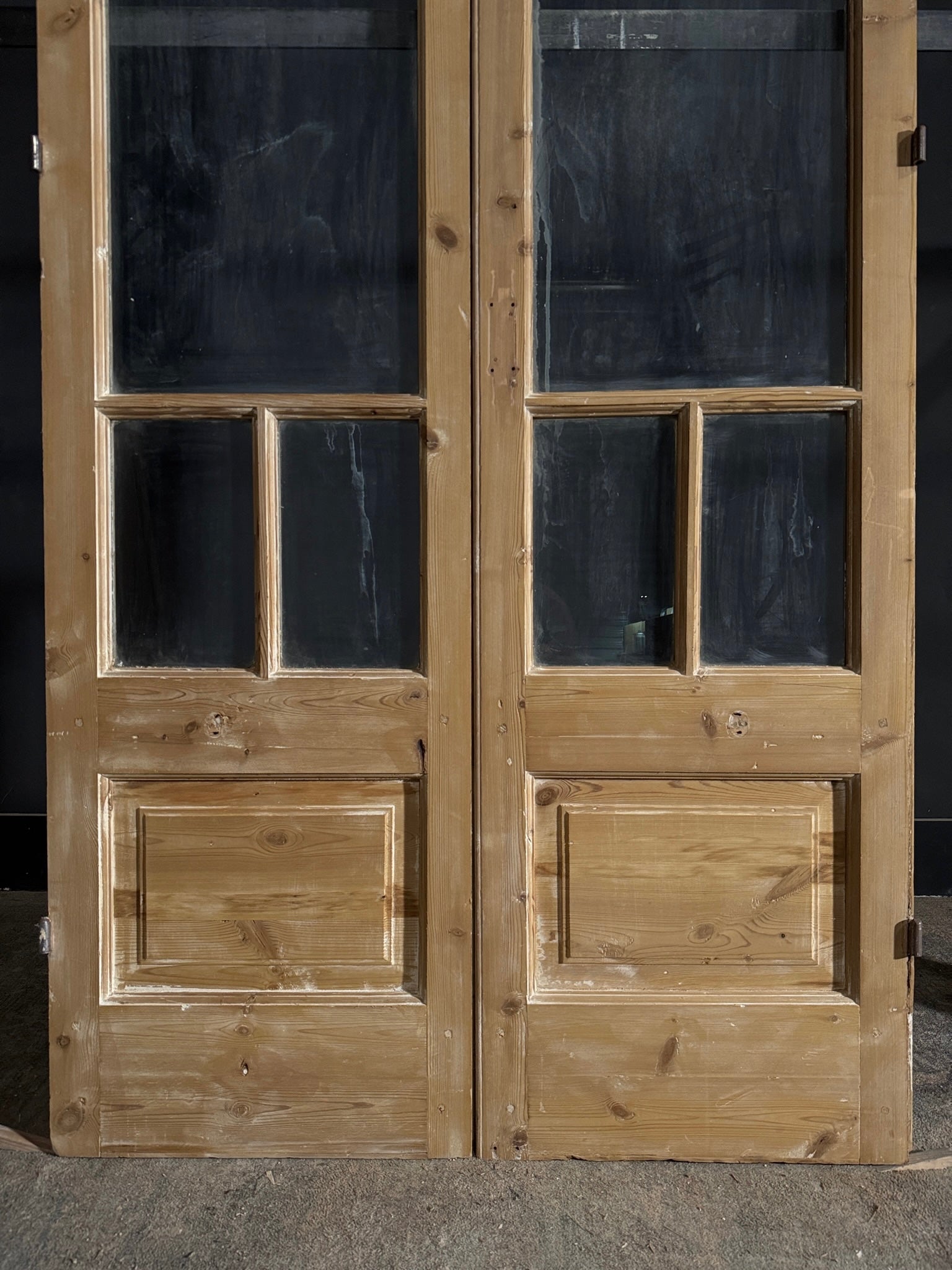 Antique Glass 5 Lite French Doors - 44x96 - N552