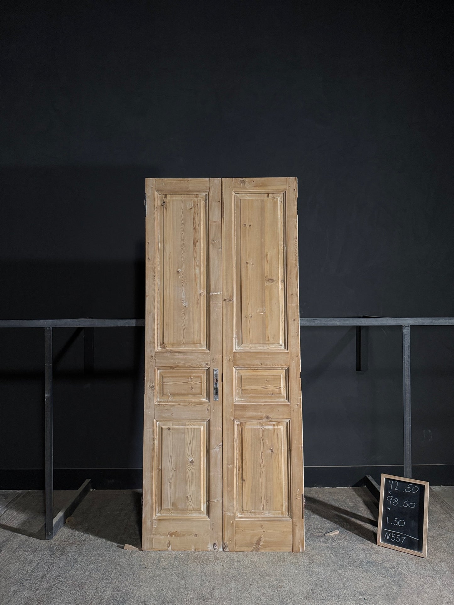 Antique Solid Double Doors - 42.5x98.5 - N557