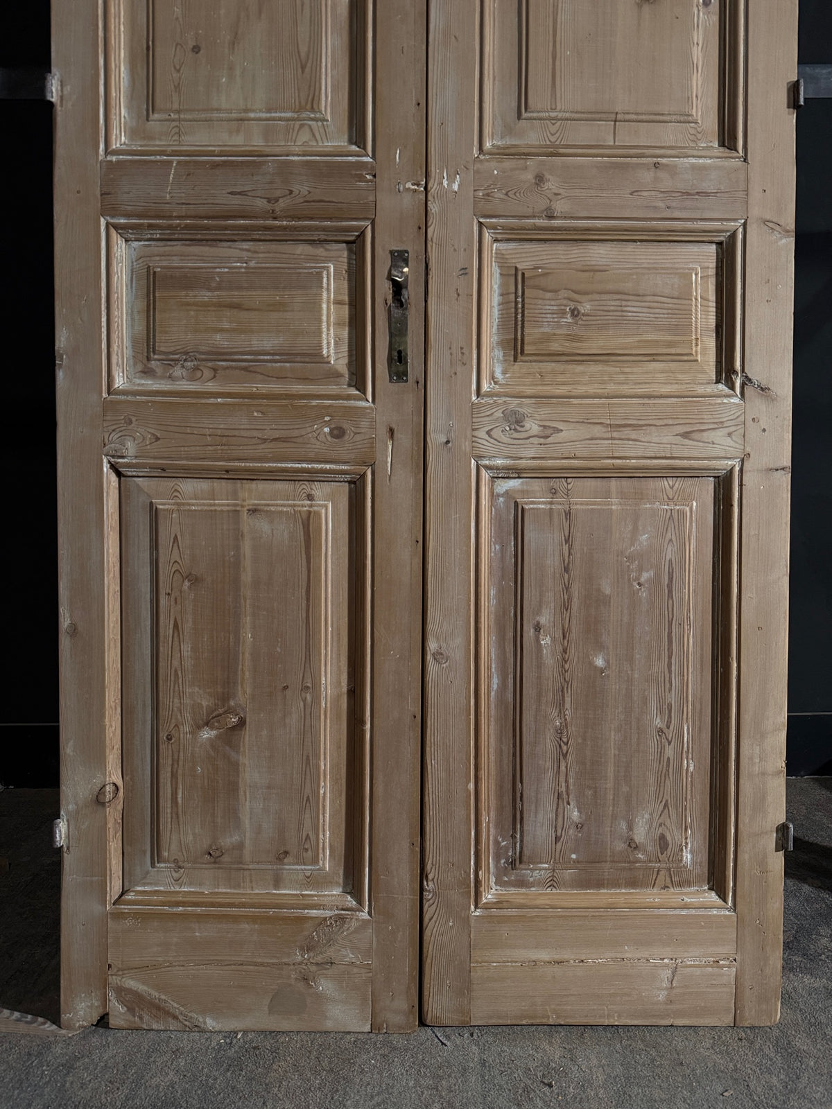 Antique 3 Panel Solid Double Doors - 44.5x104 - N527