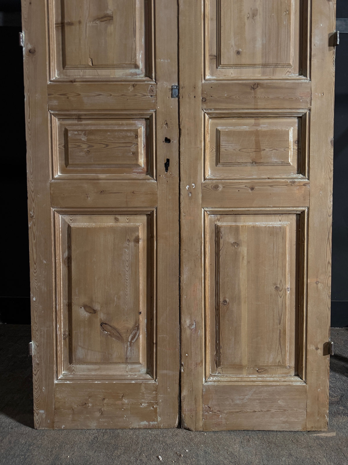Antique 3 Panel Solid Double Doors - 42.75x97.5 - N649