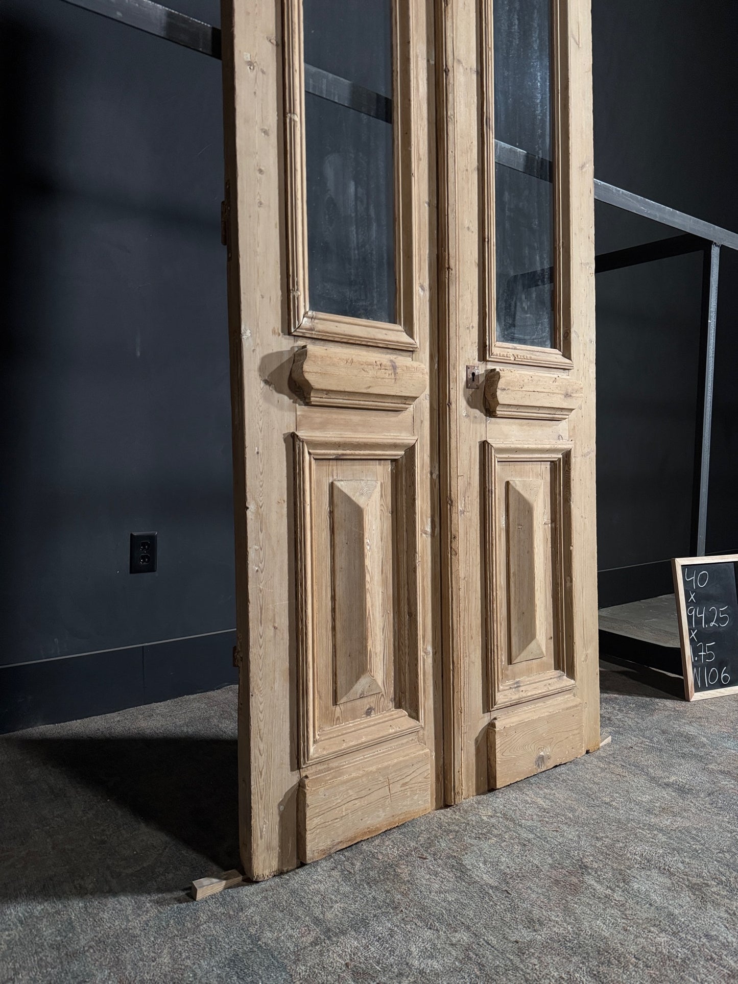 Antique Glass 1 Lite French Doors - 40x94.25 - N106