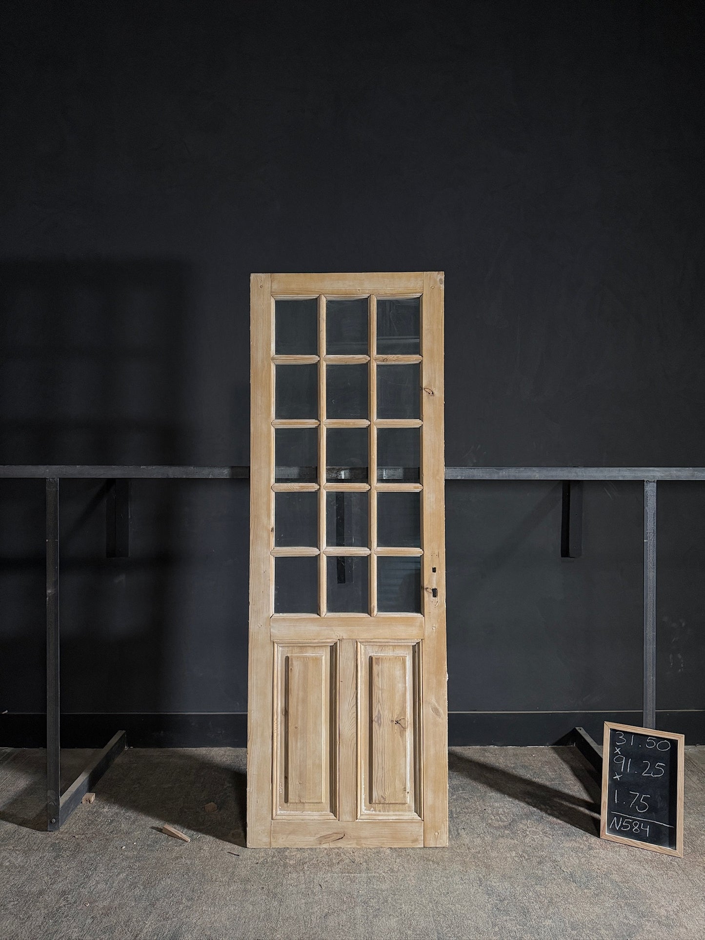Antique Glass 15 Lite Single Door - 31.5x91.25 - N584