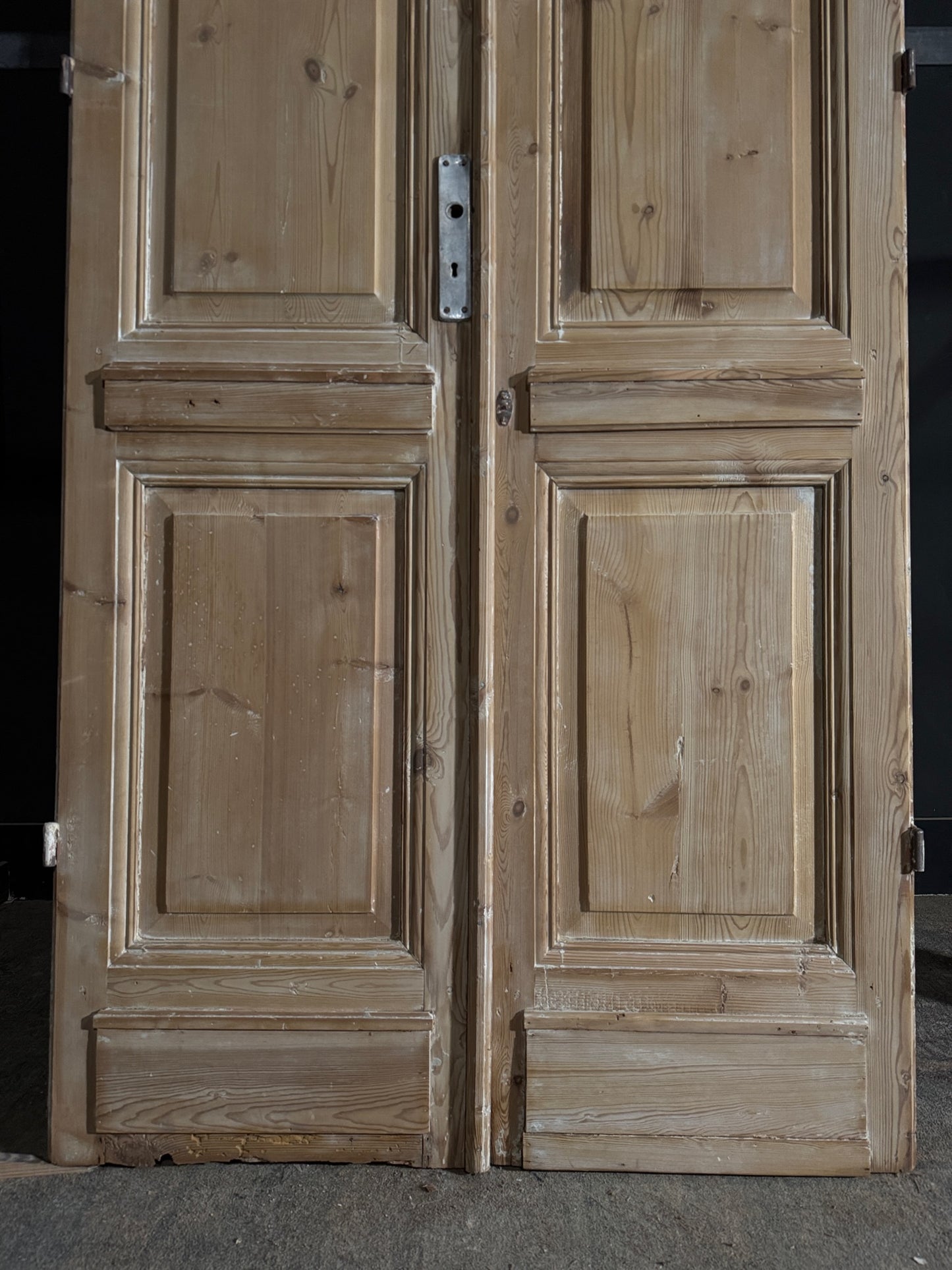 Antique 2 Panel Solid Double Doors - 43.75x103 - N548