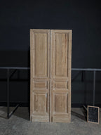 Antique 3 Panel Solid Double Doors - 45.5x102.25 - N349