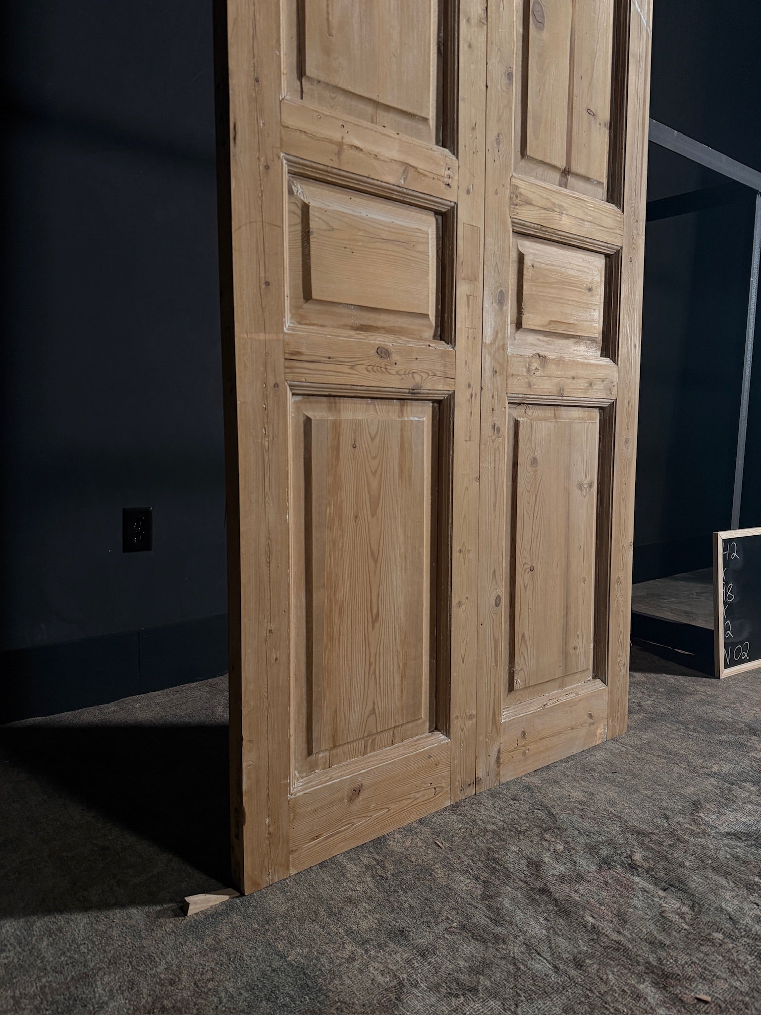 Antique 3 Panel Double Doors - 42x98 - N02