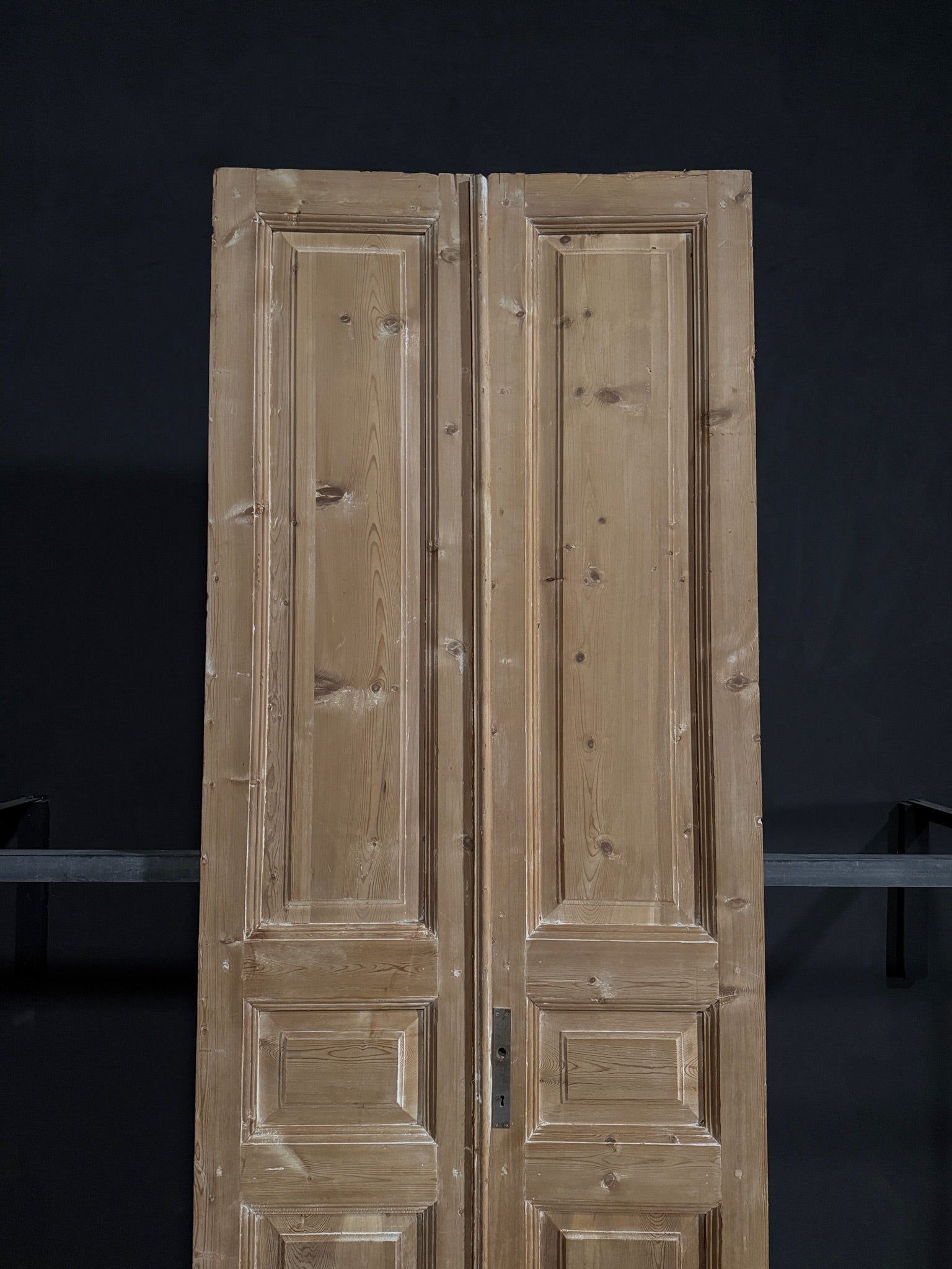 Antique 3 Panel Solid Double Doors - 39.75x110.5 - N322