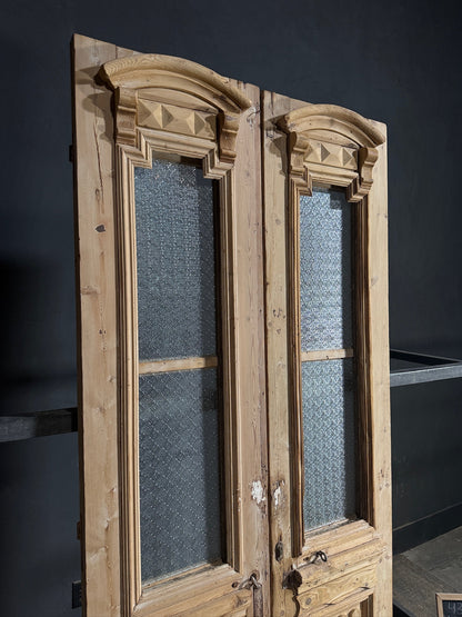 Antique Fluted 2 Lite French Doors - 43x97 - N668