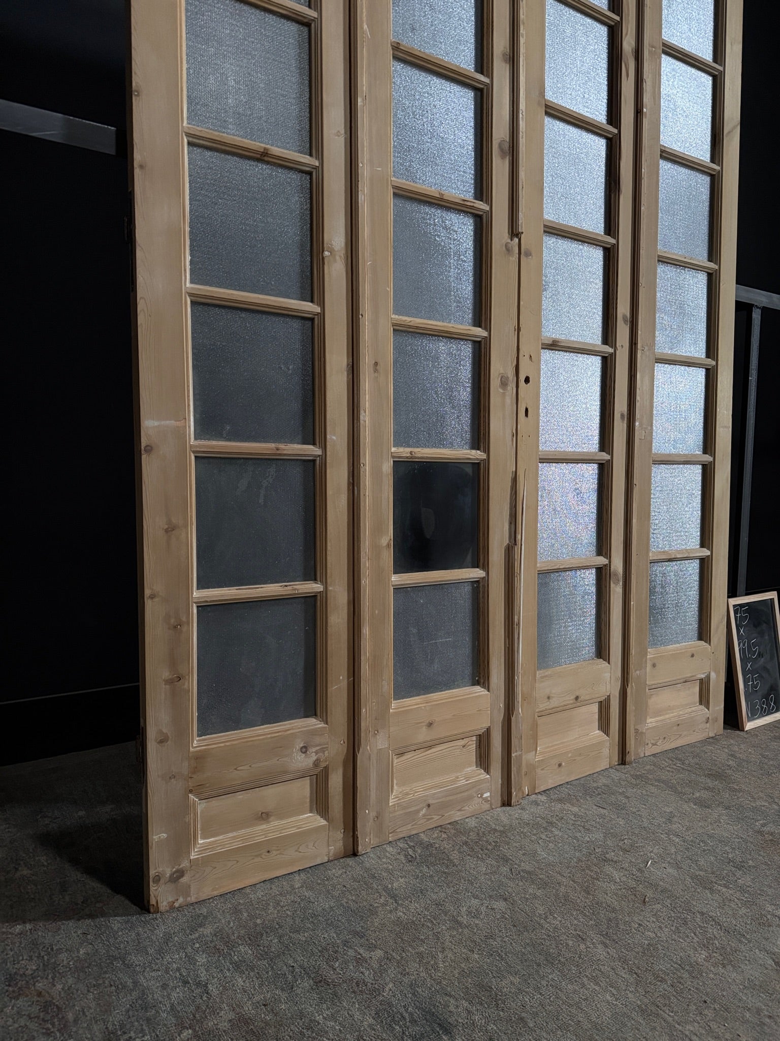 Antique Obscured Glass 8 Lite Bi-Fold Doors - 75x99.5 - N388