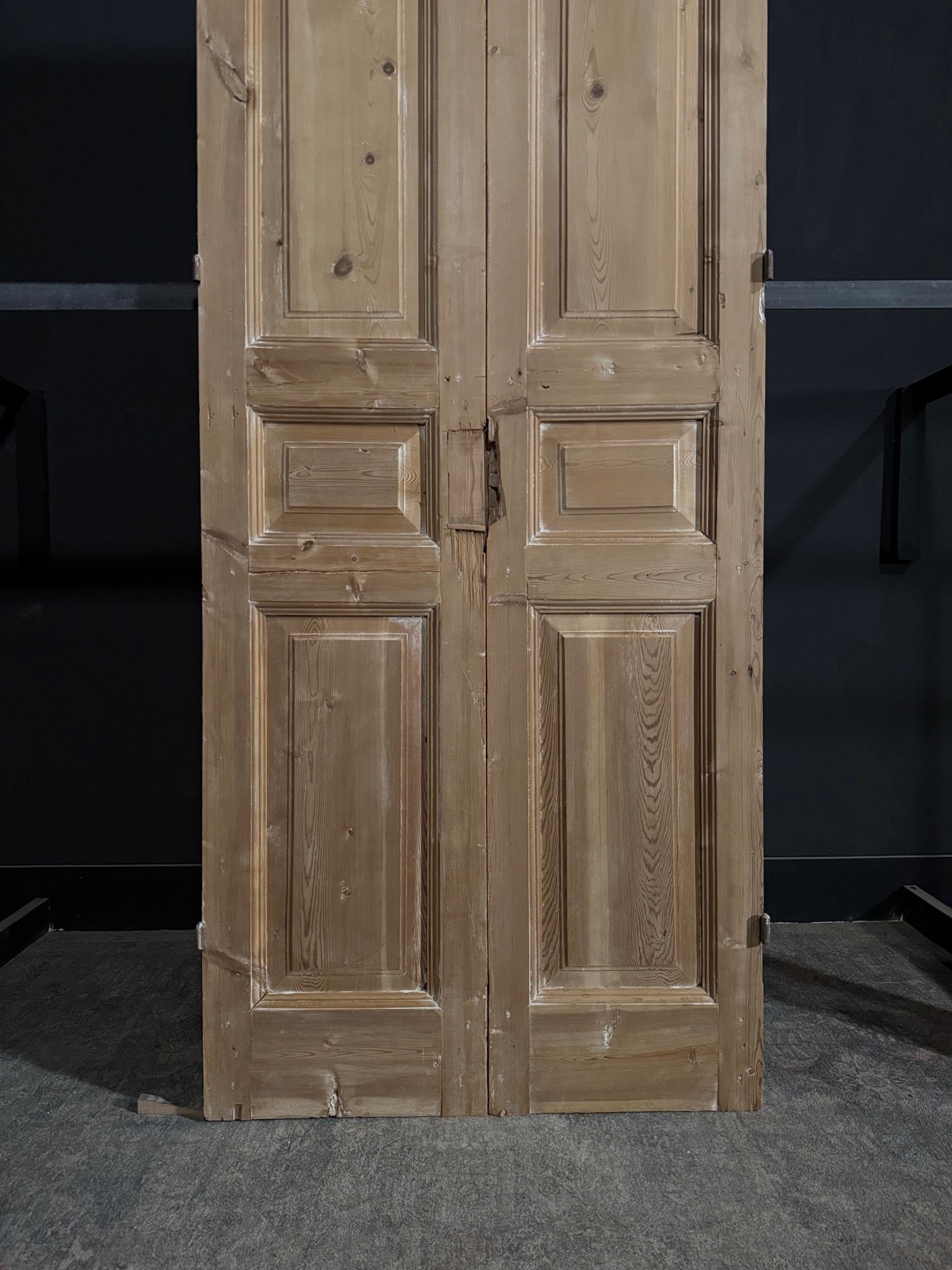 Antique 3 Panel Solid Double Doors - 39.75x110.5 - N322