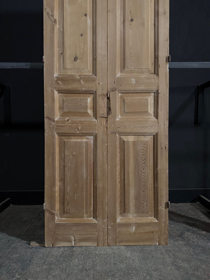 Antique 3 Panel Solid Double Doors - 39.75x110.5 - N322
