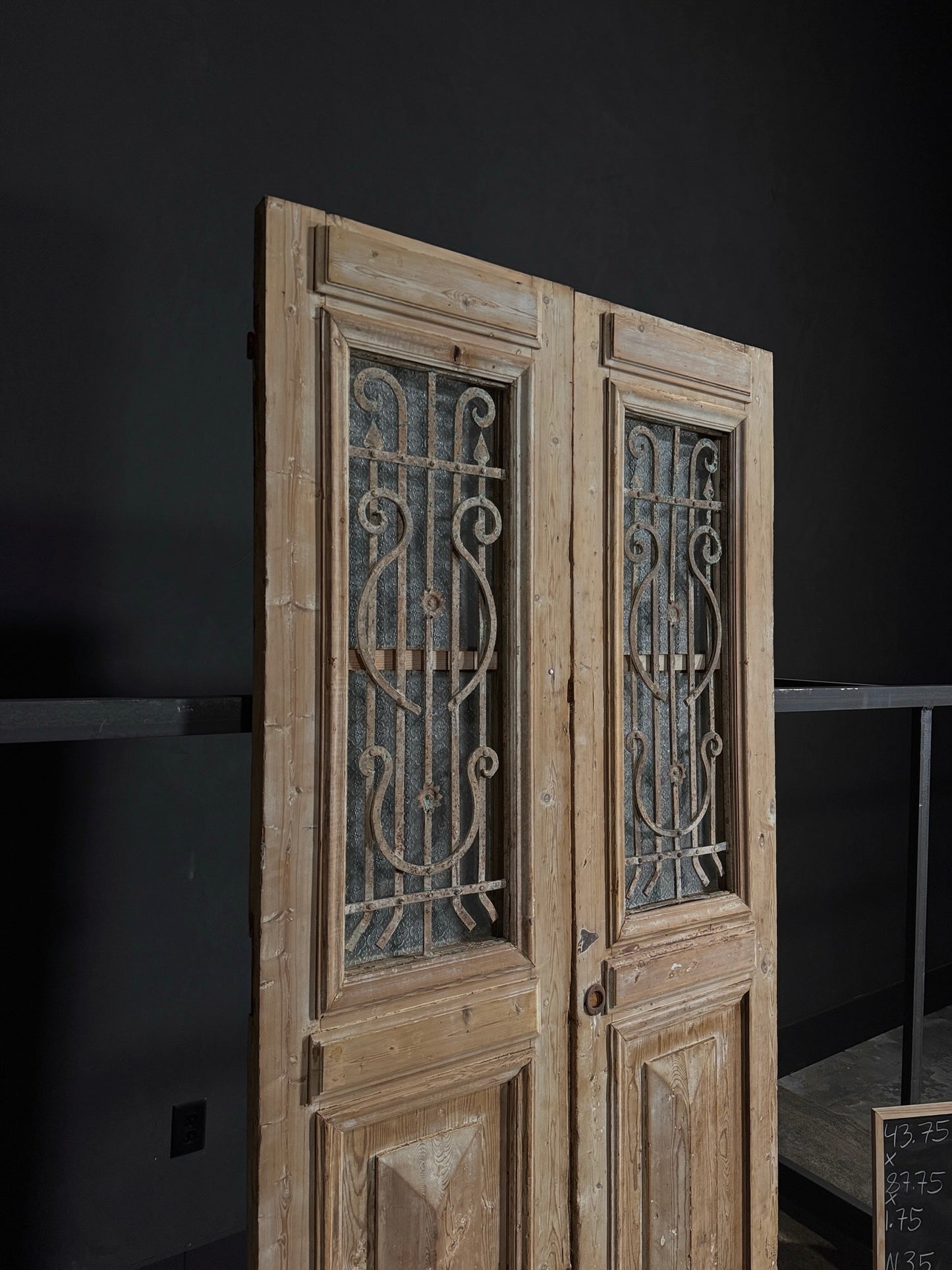 Antique Iron French Doors - 43.75x89.75 - N35