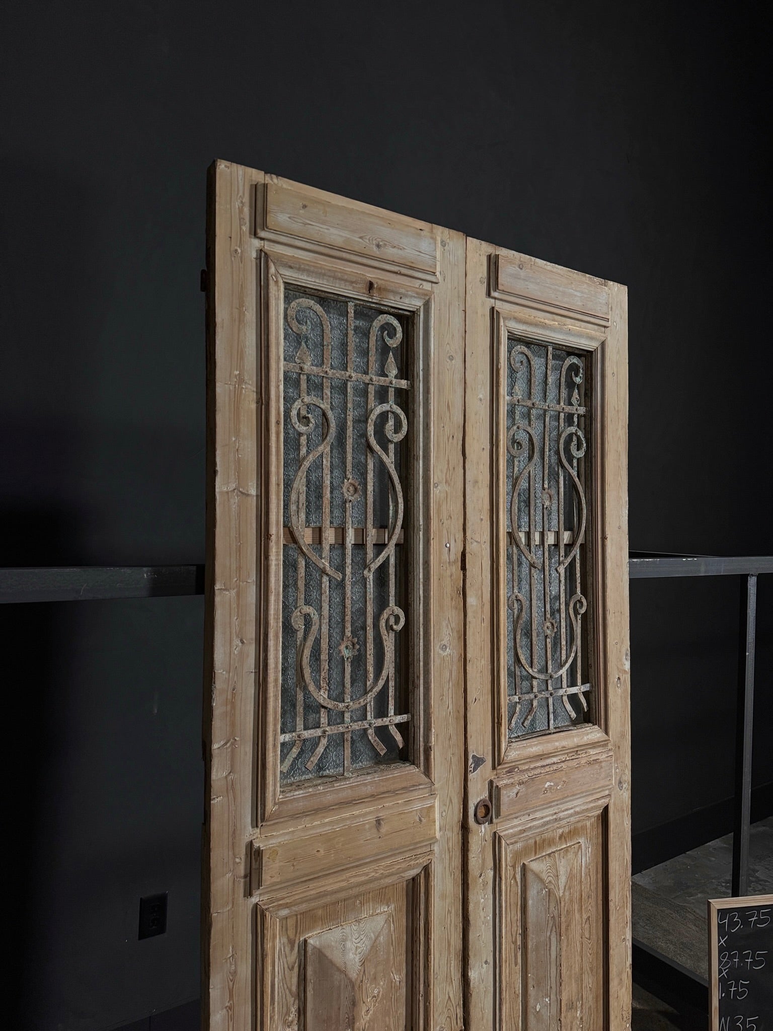 Antique Iron French Doors - 43.75x89.75 - N35