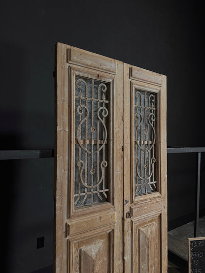 Antique Iron French Doors - 43.75x89.75 - N35