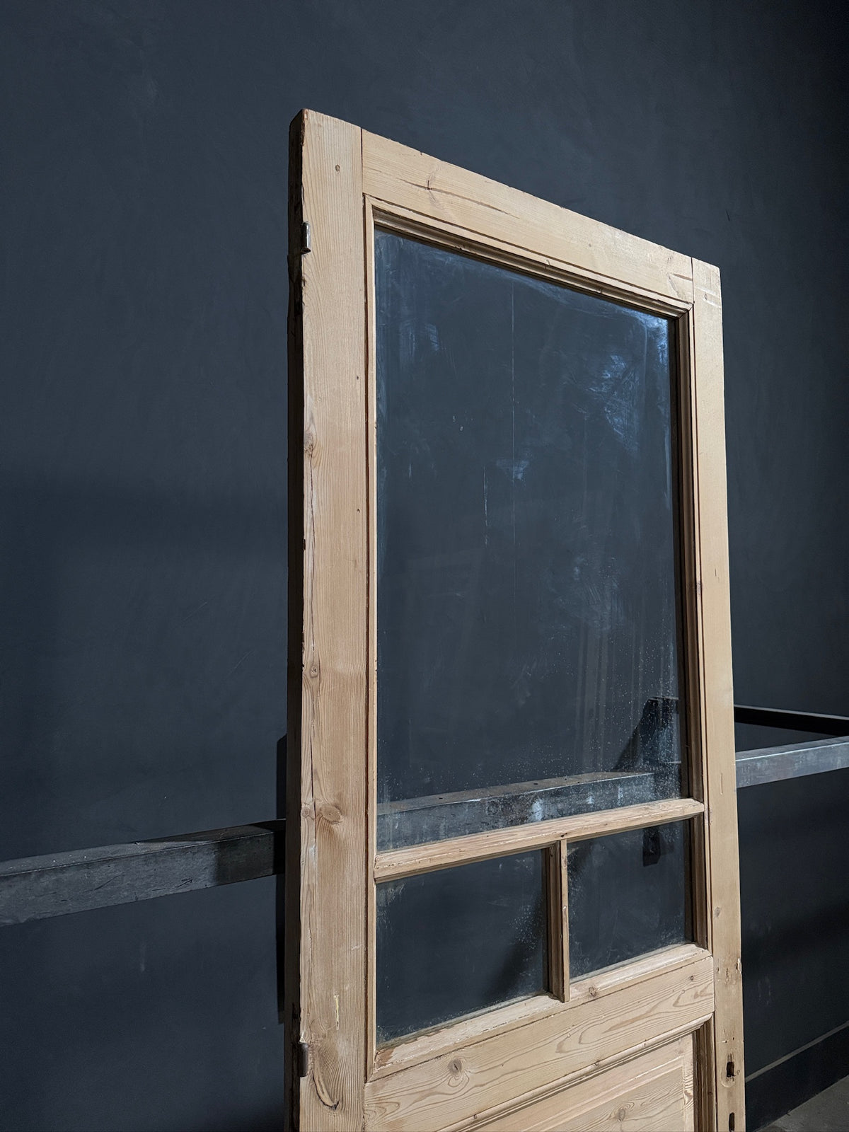 Antique Clear Glass Raised Panel Pantry Door - 32x94.25 - N758