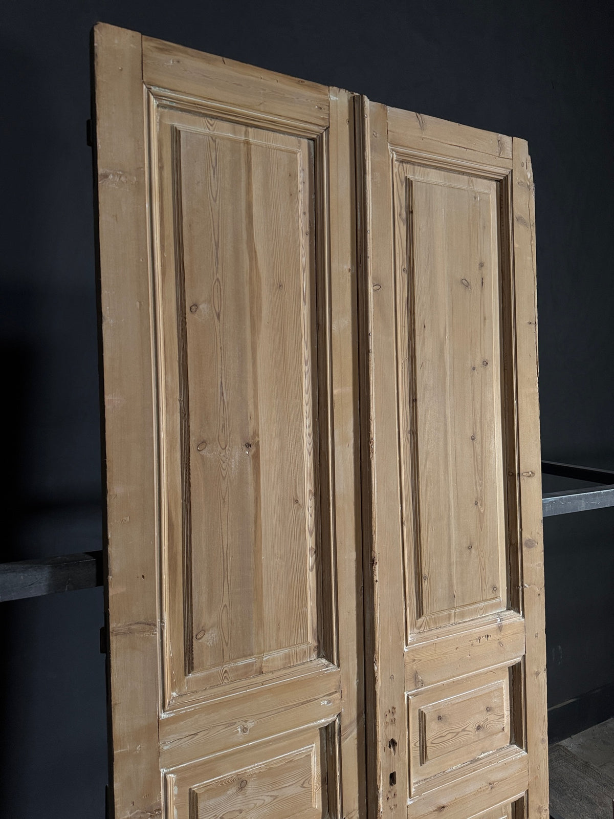 Antique 3 Panel Solid Double Doors - 42.5x96 - N559