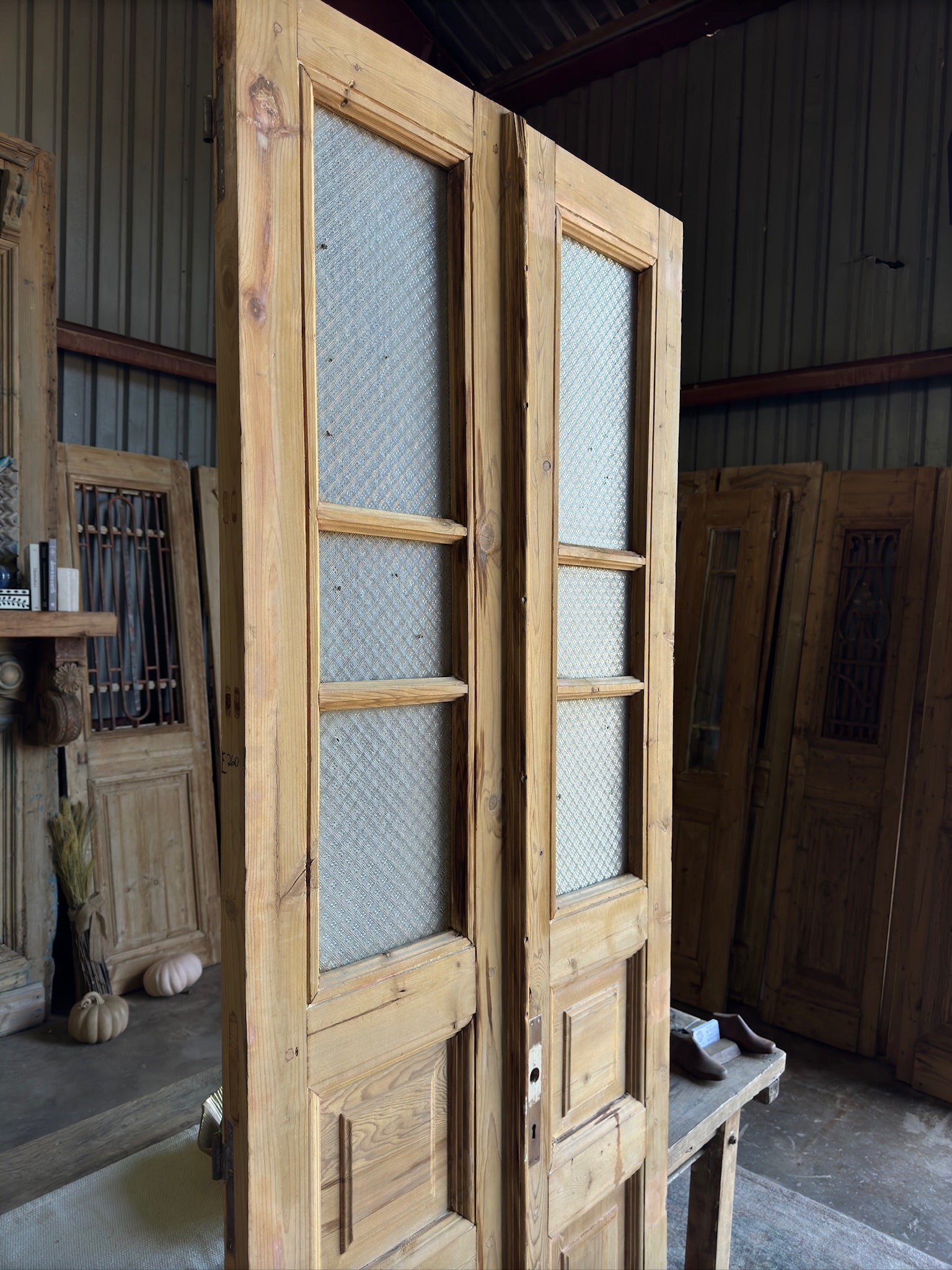 Glass French Antique Doors - 32.5x94.25 E260 - Magnolia Antique Door Co.