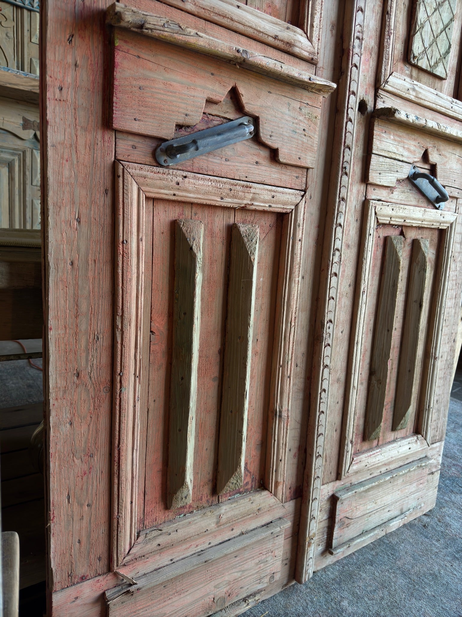 Hand Carved Antique French Doors - 48.75x91 F42 - Magnolia Antique Door Co.