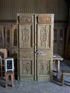Hand Carved Antique Solid French Doors - 48.25x90.5 E65