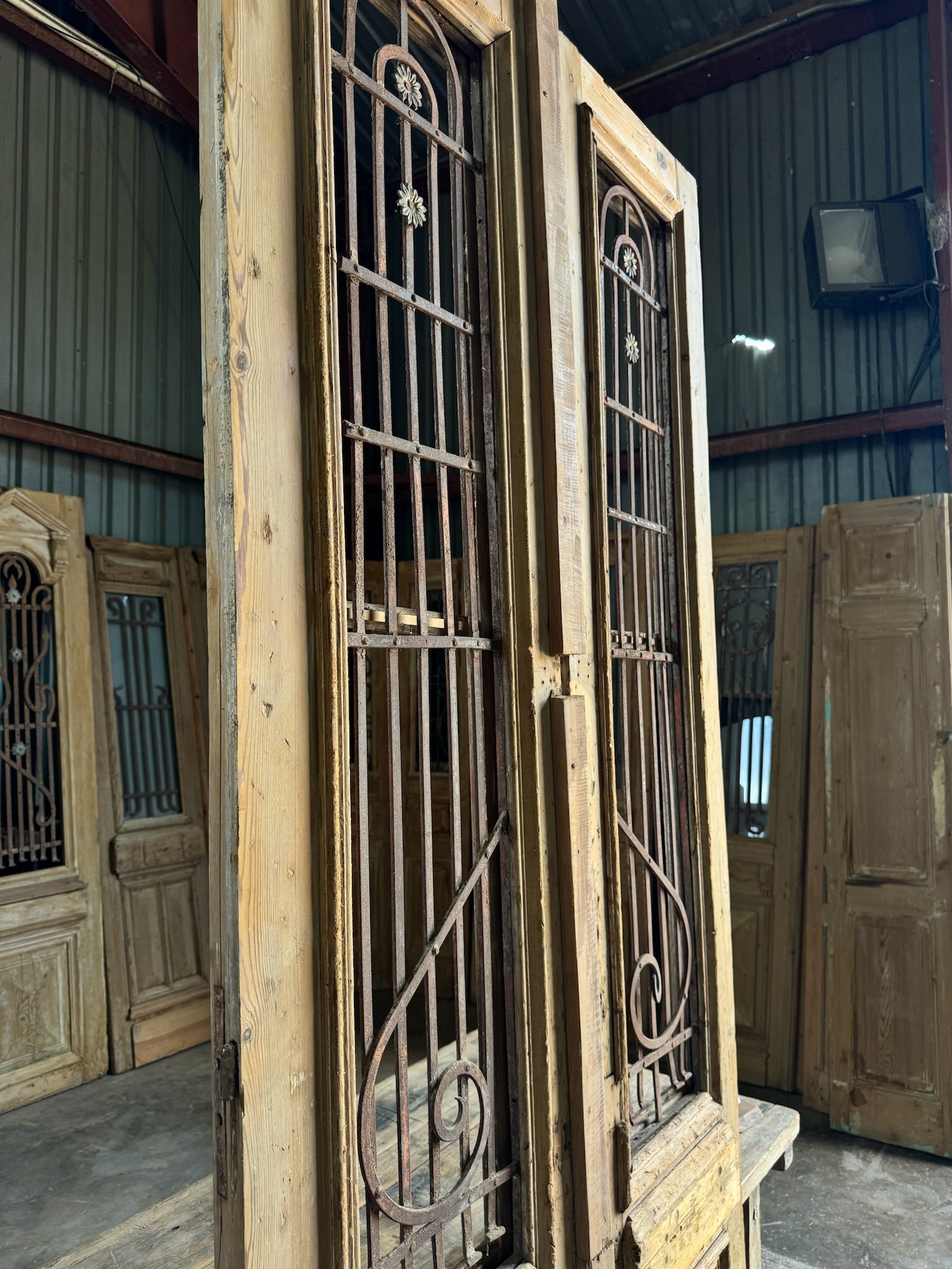 Iron French Antique Doors - 39.25x102 E179 - Magnolia Antique Door Co.